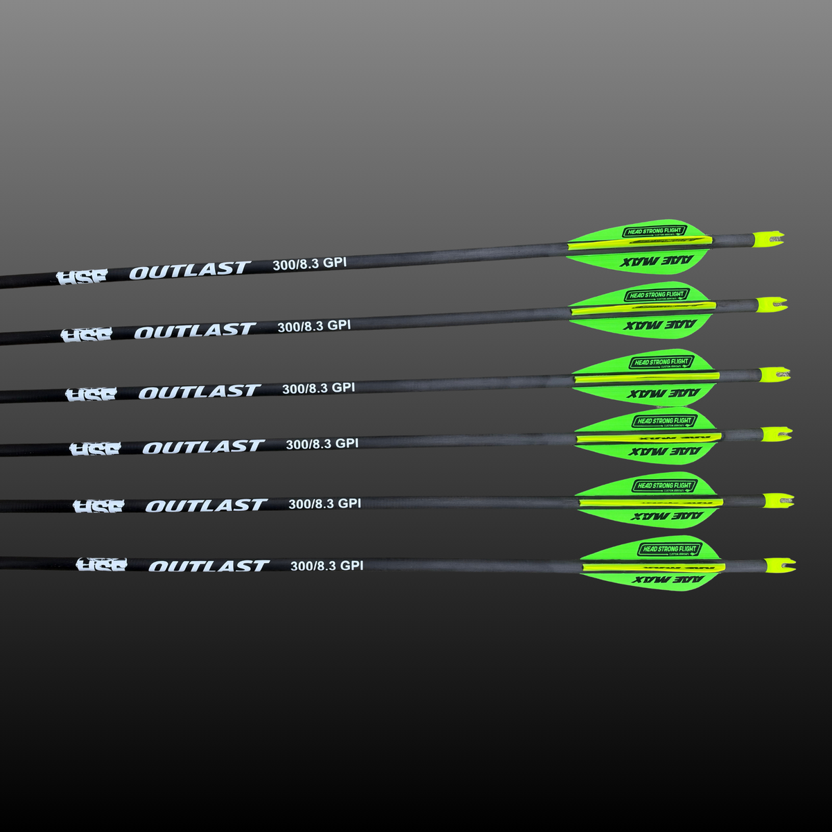 Head Strong Flight Outlast Pre-Fletched Arrows
